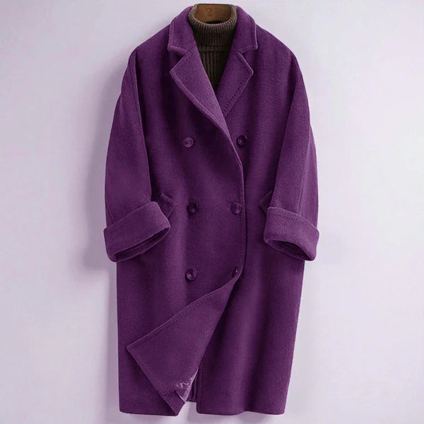 Women’s long wool overcoat double-breasted – women