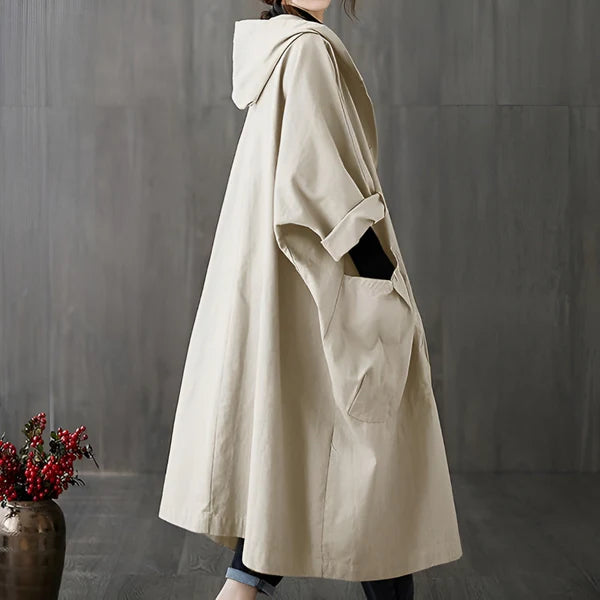 Women’s oversized hooded long overcoat – women