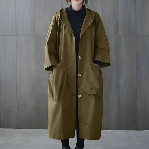 Women’s oversized hooded long overcoat – women