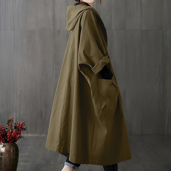 Women’s oversized hooded long overcoat – women