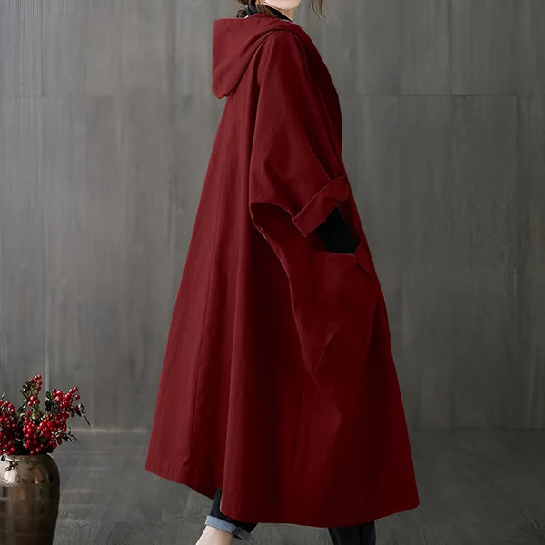 Women’s oversized hooded long overcoat – women