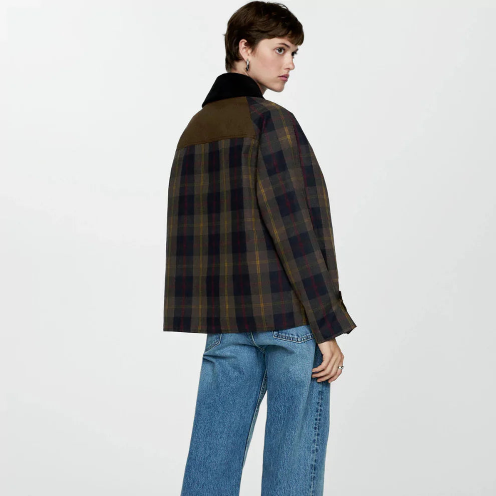 Women’s plaid chore coat oversized – women
