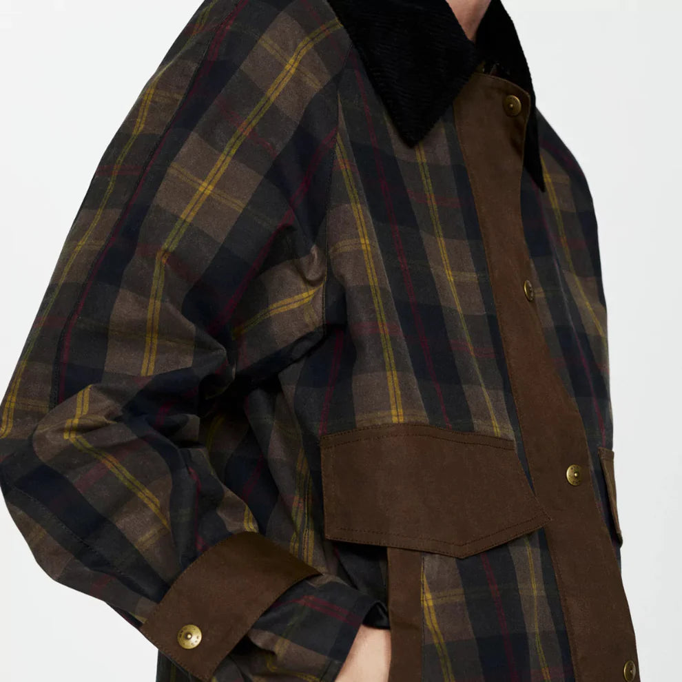 Women’s plaid chore coat oversized – women