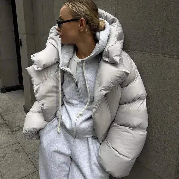 Women’s stylish waterproof oversized puffer jacket – women
