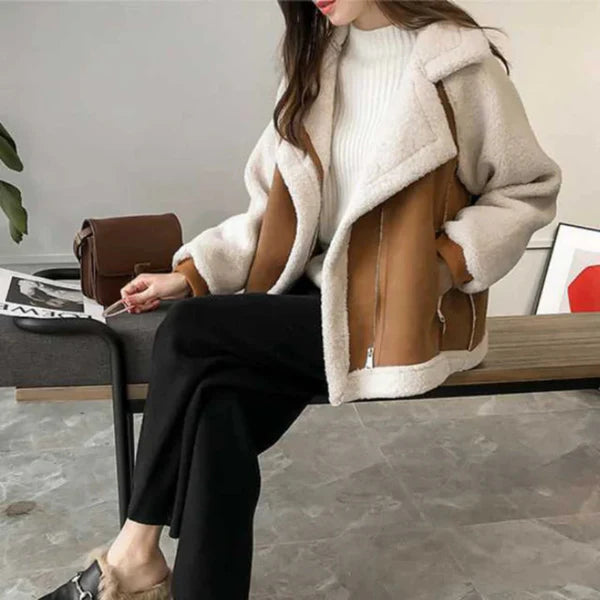 Women’s oversized sherpa winter jacket – women