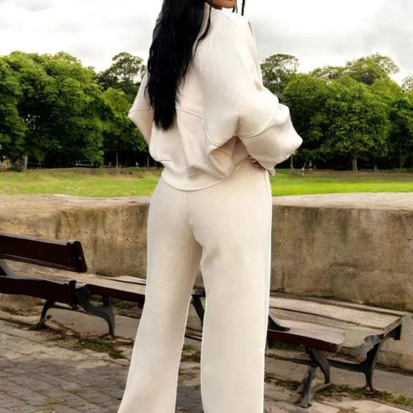 Women’s tracksuit set cozy sweater & pants – women