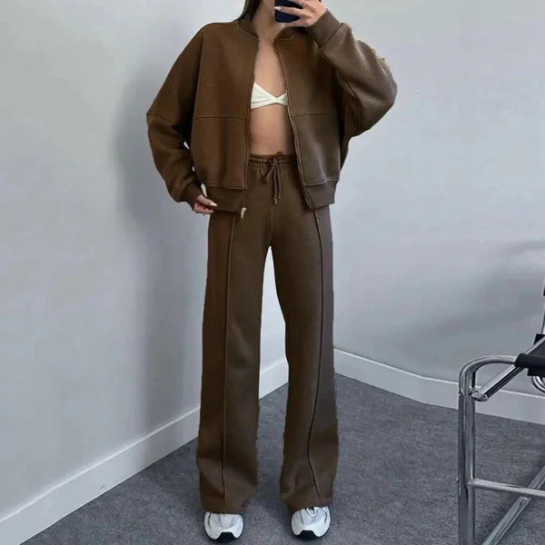 Women’s tracksuit set cozy sweater & pants – women