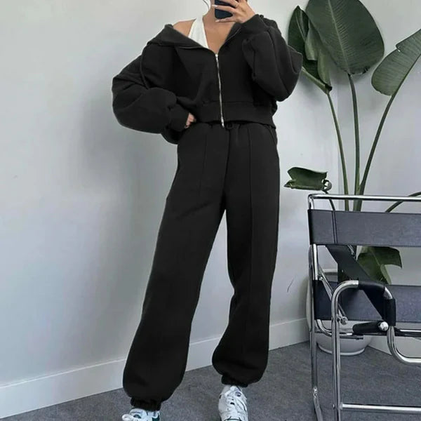 Women’s tracksuit set cozy sweater & pants – women