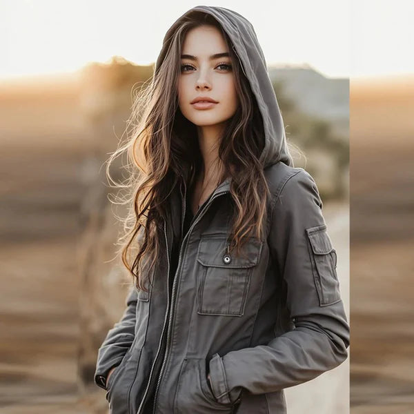 Women’s utility parka snow jacket with hood – women