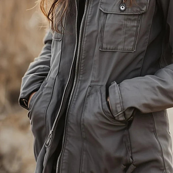 Women’s utility parka snow jacket with hood – women