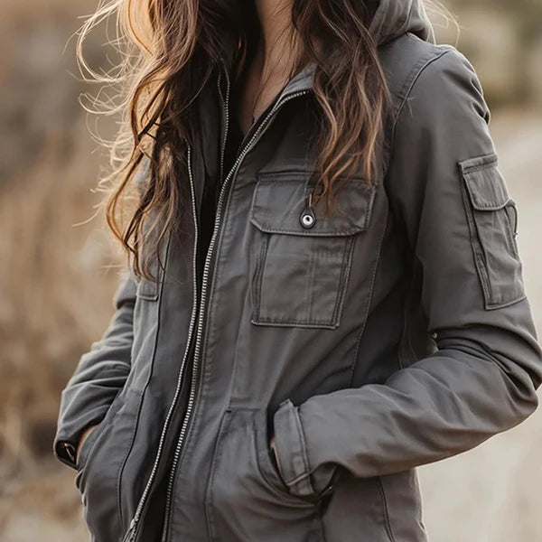 Women’s utility parka snow jacket with hood – women