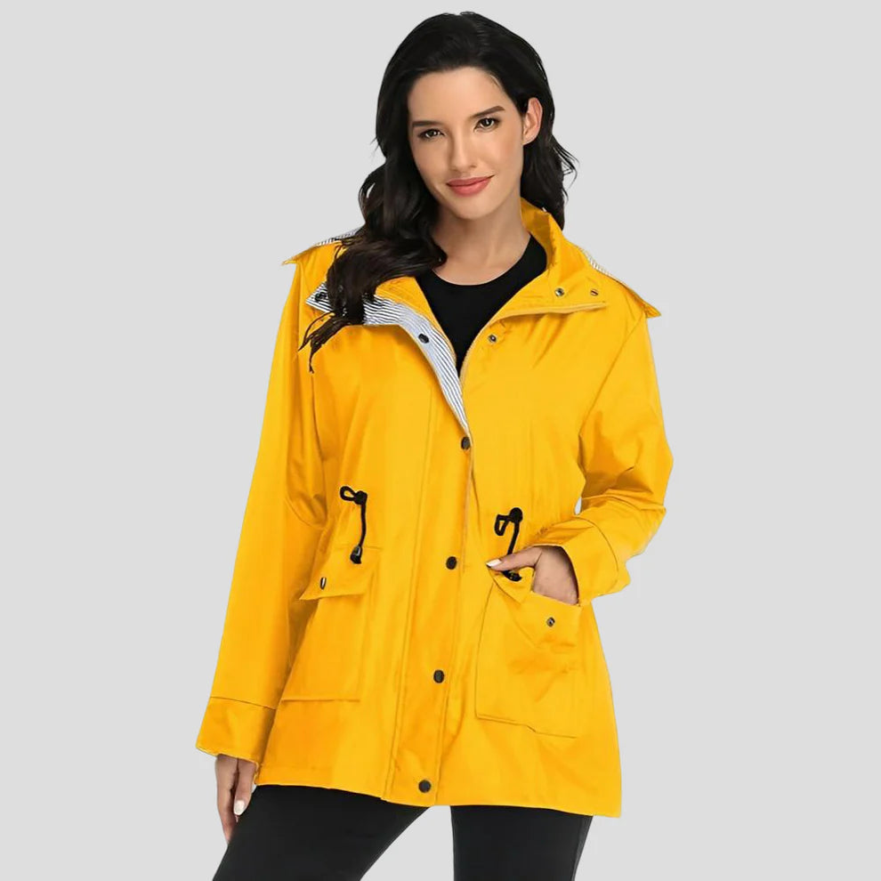 Women's water resistant windbreaker jacket lightweight & stylish