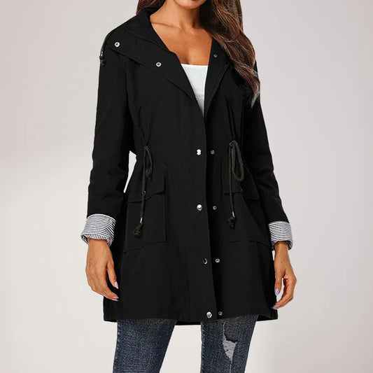 Women's water resistant windbreaker jacket lightweight & stylish