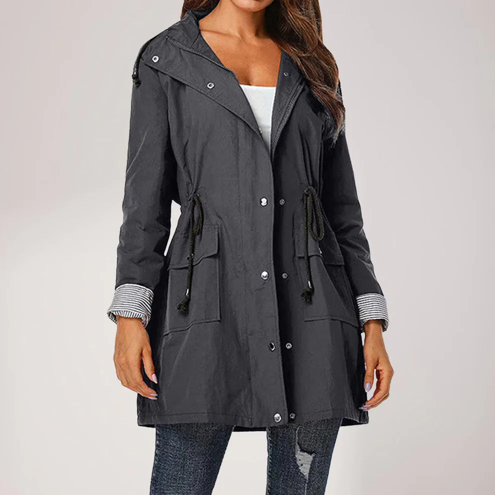 Women's water resistant windbreaker jacket lightweight & stylish