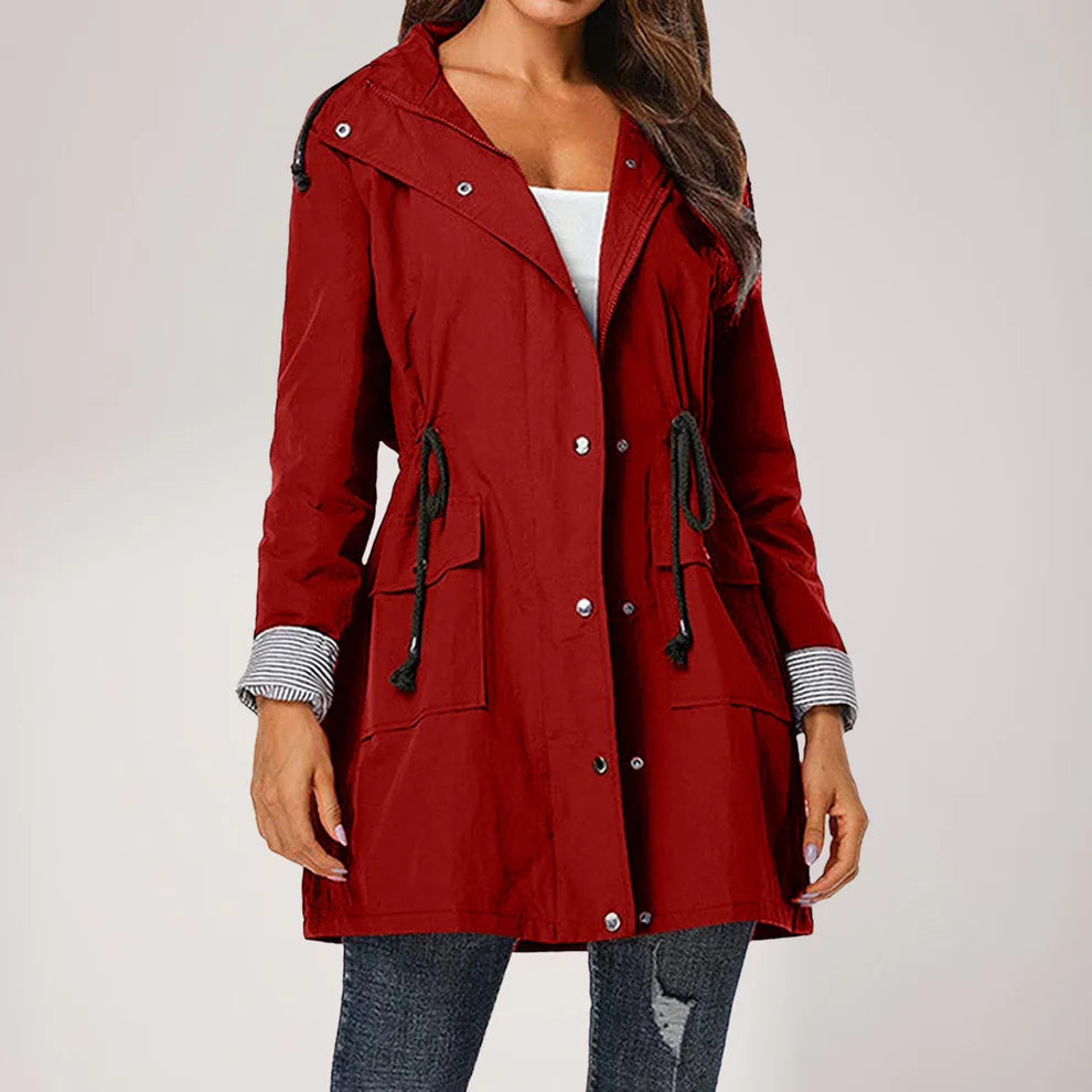 Women's water resistant windbreaker jacket lightweight & stylish