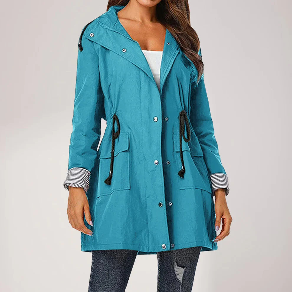 Women's water resistant windbreaker jacket lightweight & stylish