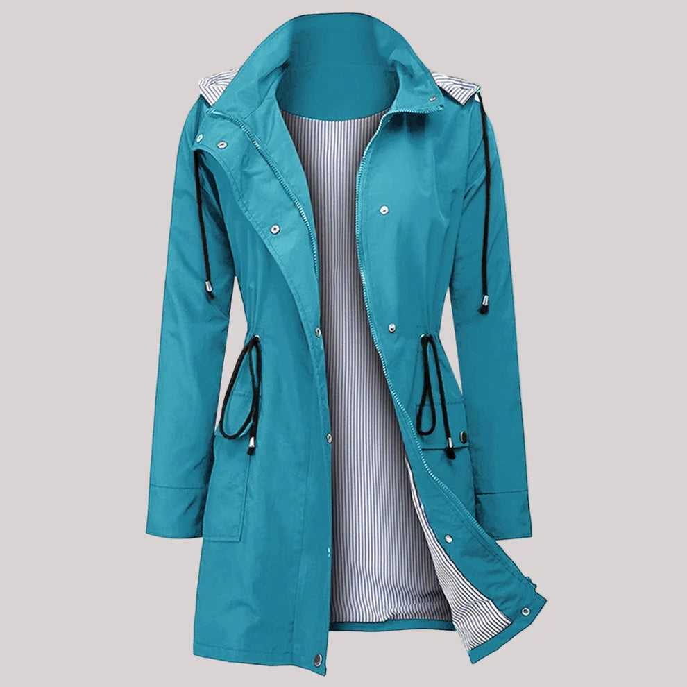 Women's water resistant windbreaker jacket lightweight & stylish