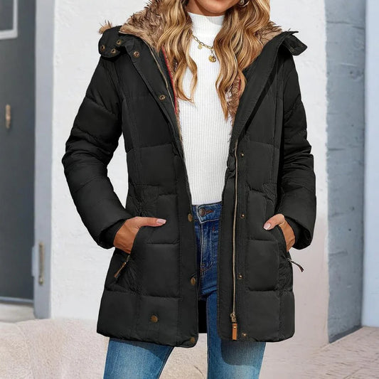 Women’s slim-fit hooded puffer jacket – women