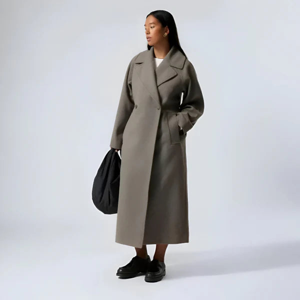 Women’s oversized long wool coat casual chic – women