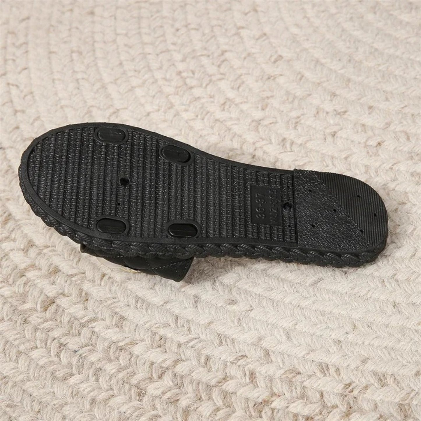 NIMA elegante dikke zool metalen werk slippers