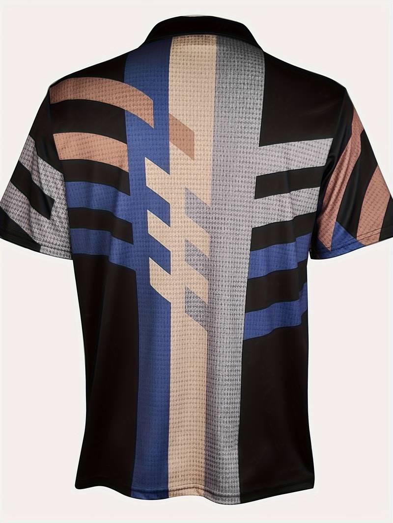 NIMA casual overhemd met 1/4 knopen in vintage stijl