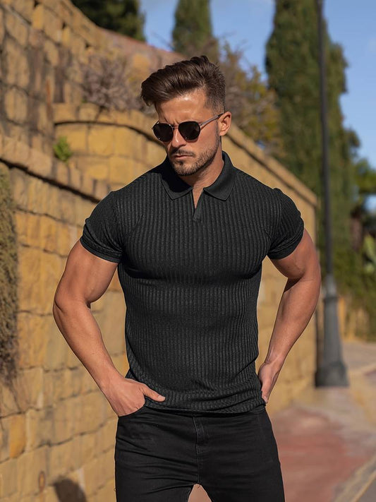 NIMA slim-fit geribd overhemd voor heren