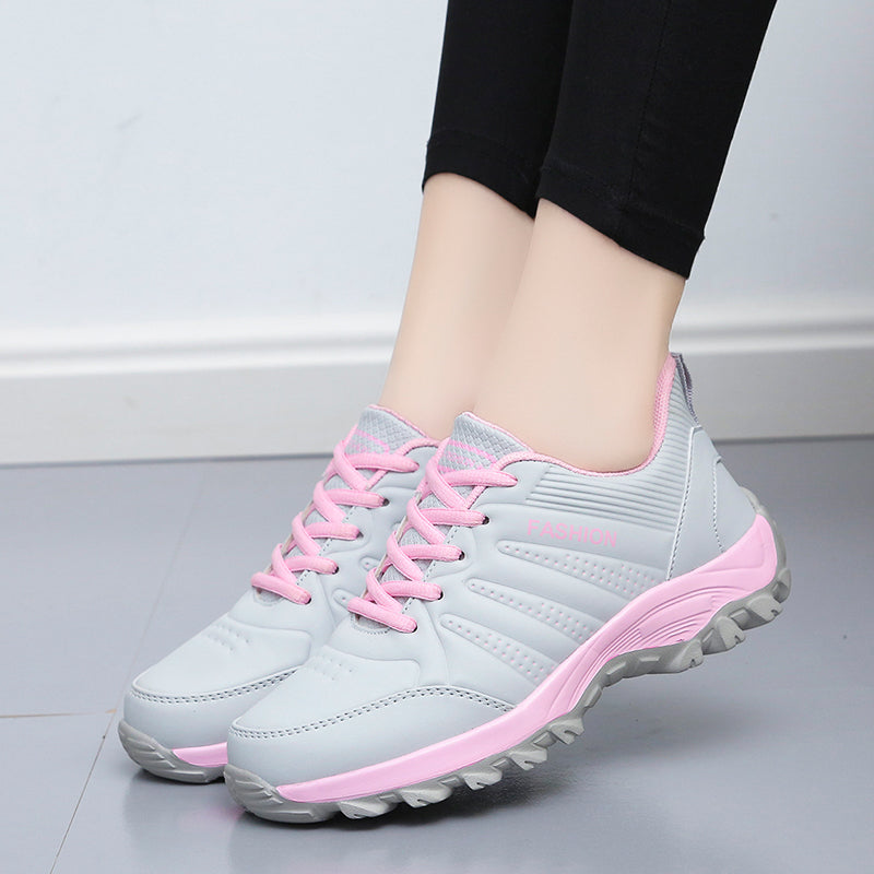 NIMA Dames Roze Pu Sportschoenen