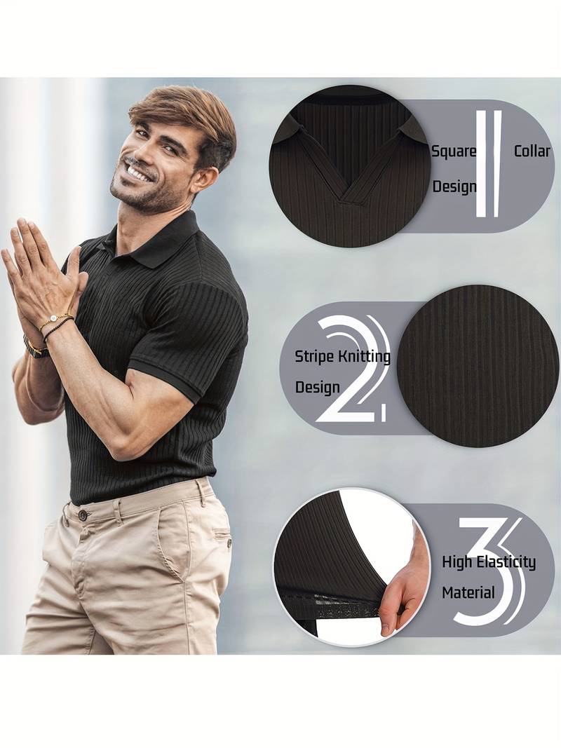 NIMA slim-fit geribd overhemd voor heren