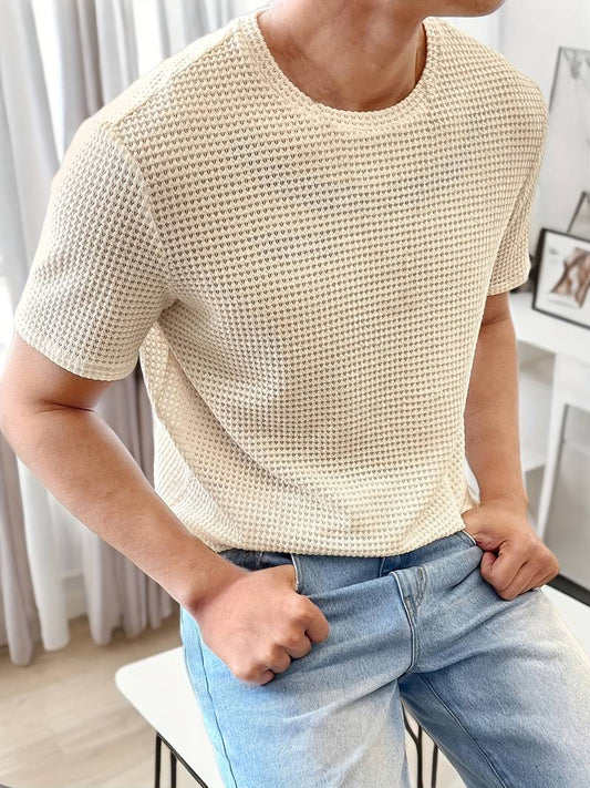 NIMA uitgehold t-shirt met ronde halslijn