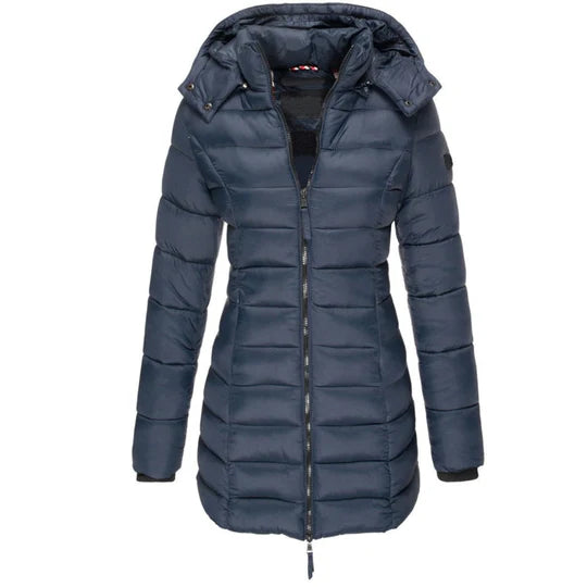 Lara – long, warm down jacket for cold winter days