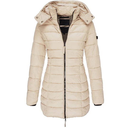 Lara – long, warm down jacket for cold winter days