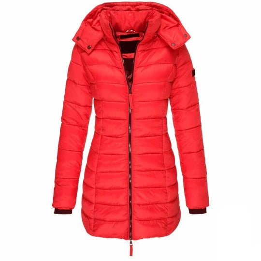 Lara – long, warm down jacket for cold winter days