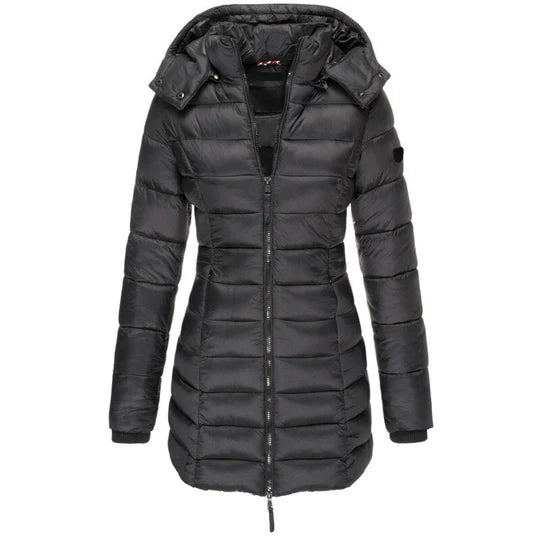 Lara – long, warm down jacket for cold winter days