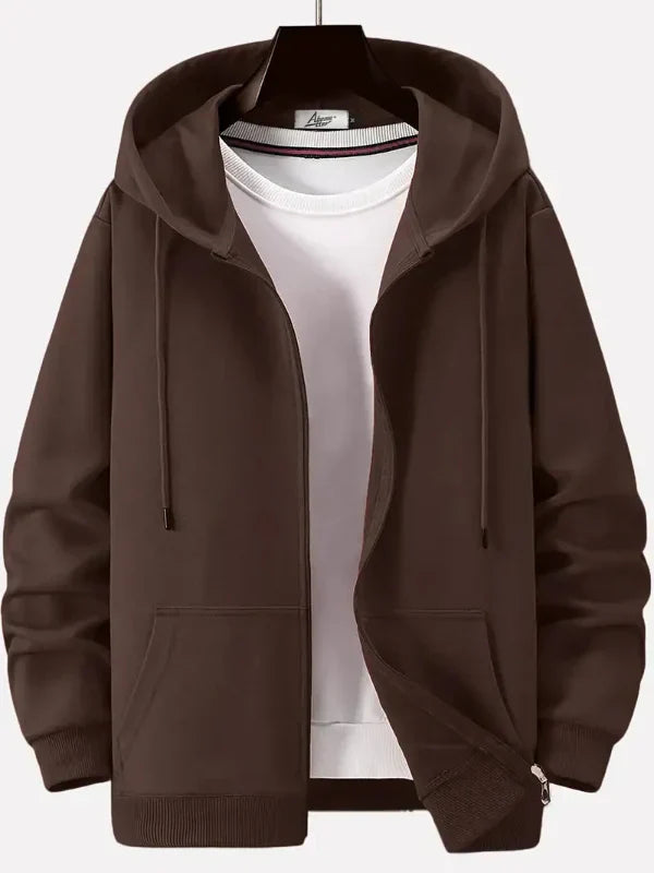Jesper – full-zip hoodie with hood and front pockets