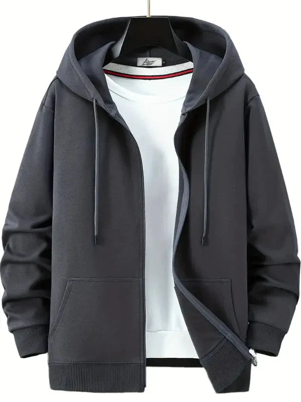 Jesper – full-zip hoodie with hood and front pockets