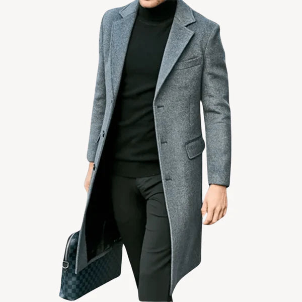 Joachim – classic wool coat with an elegant lapel collar