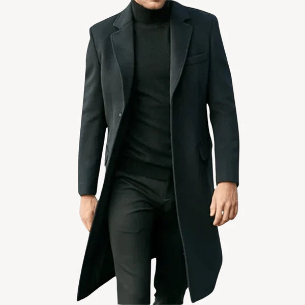 Joachim – classic wool coat with an elegant lapel collar
