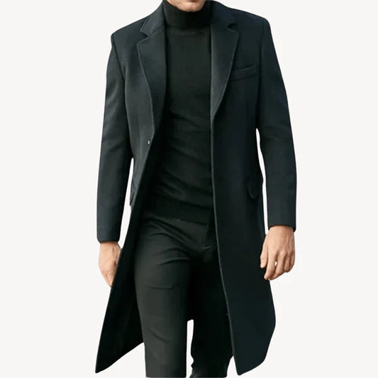 Joachim – classic wool coat with an elegant lapel collar