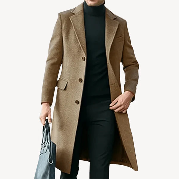 Joachim – classic wool coat with an elegant lapel collar