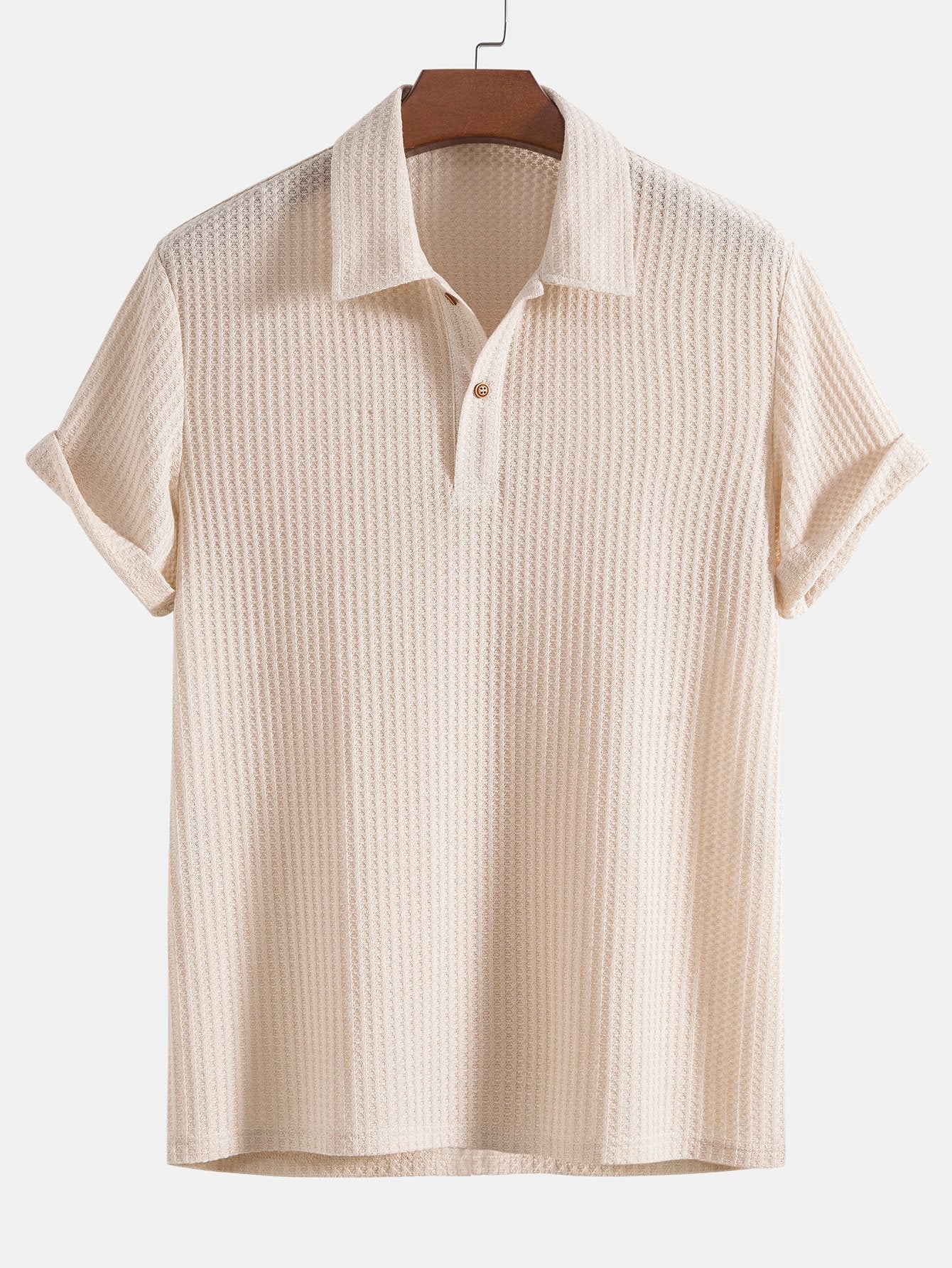 NIMA Gebreide wafelpolo