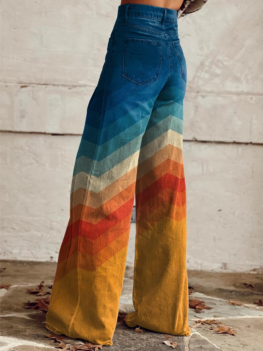 Wide - patterned trousers
