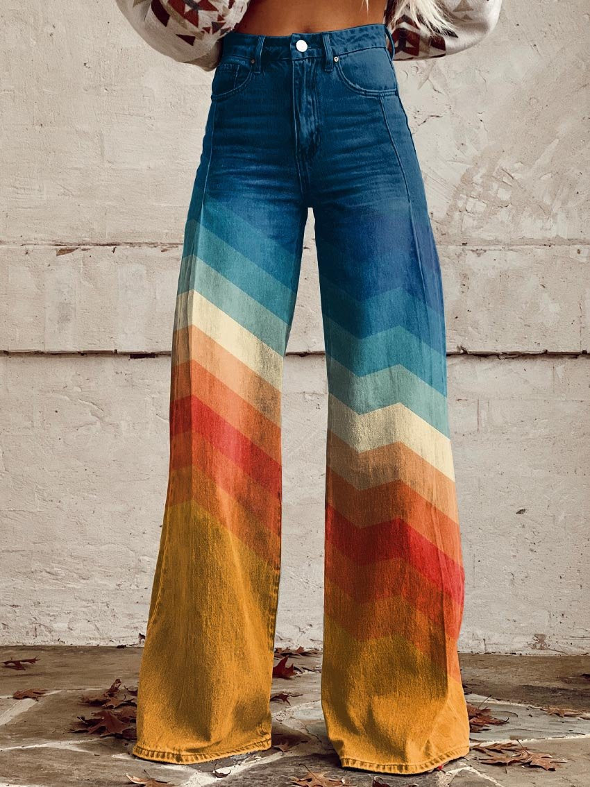 Wide - patterned trousers