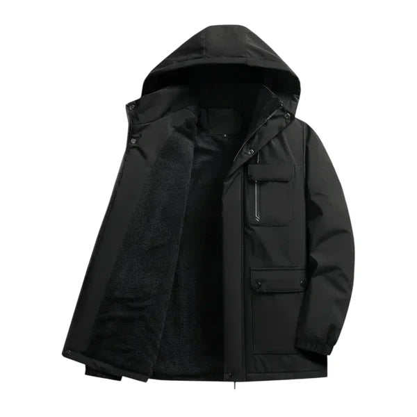 Nils – warm, lined winter parka with hood
