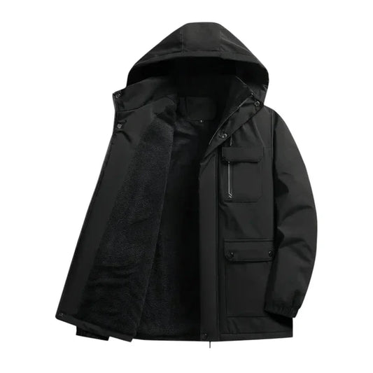 Nils – warm, lined winter parka with hood