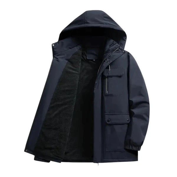 Nils – warm, lined winter parka with hood