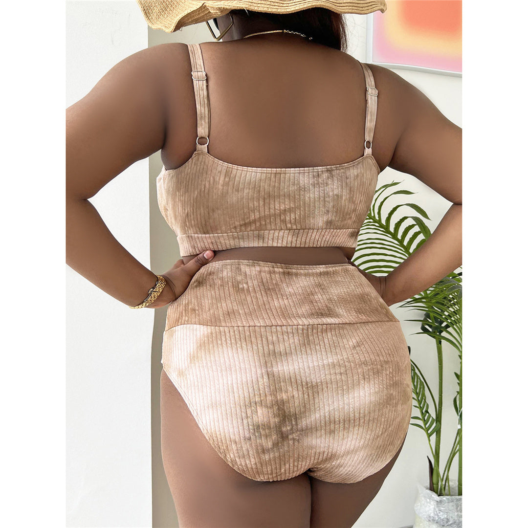 NIMA blauw gevoerde v-hals bikini grote maten