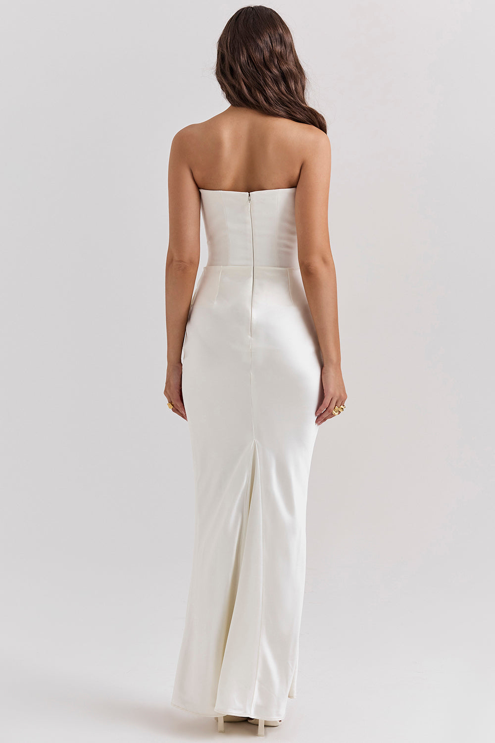 NIMA Elegant strapless korset maxi jurk