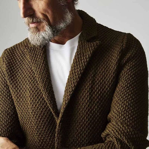 Reiner – blazer with herringbone pattern in a classic design