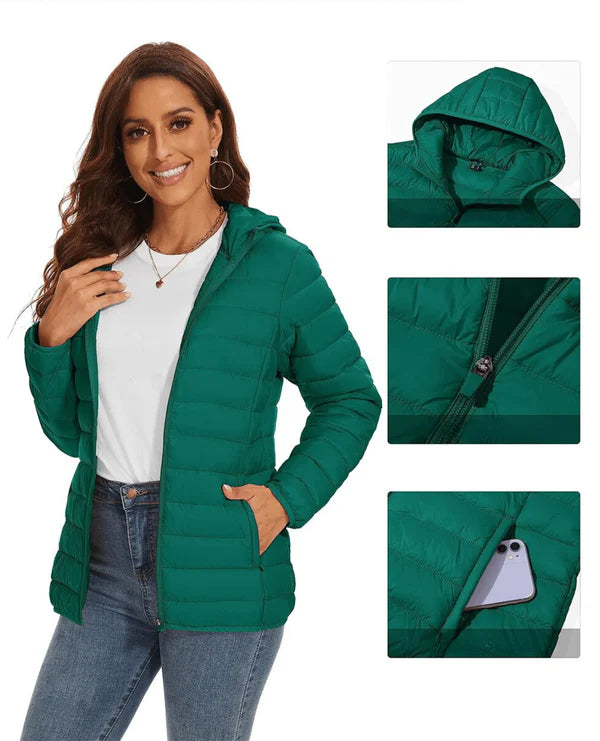 Susanne – lightweight quilted jacket with hood and modern fit