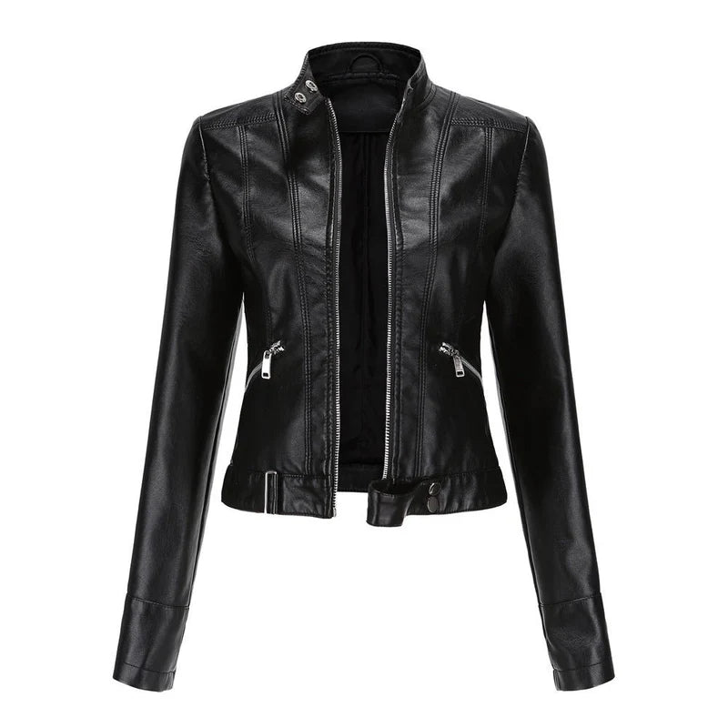 Tabea – modern leather jacket with a feminine fit